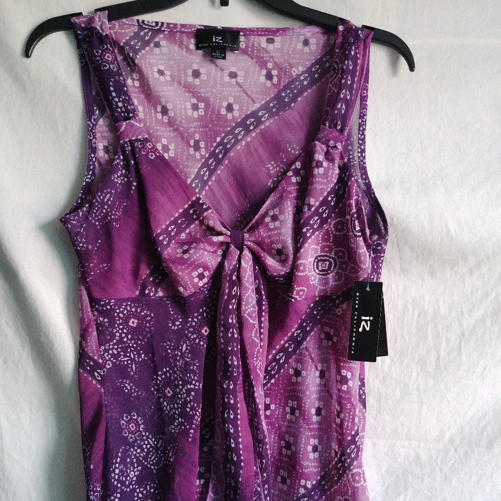IZ Byer California Women Sleeveless Blouse Purple